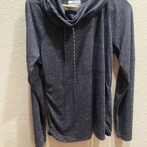 Columbia Women's Speckled Charcoal Cowl Neck Sweater